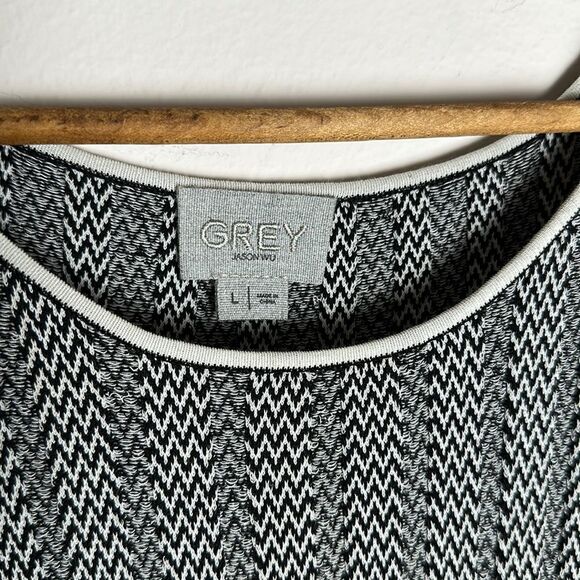 GREY by Jason Wu Chevron Knit Dress size L - Picture 10 of 14